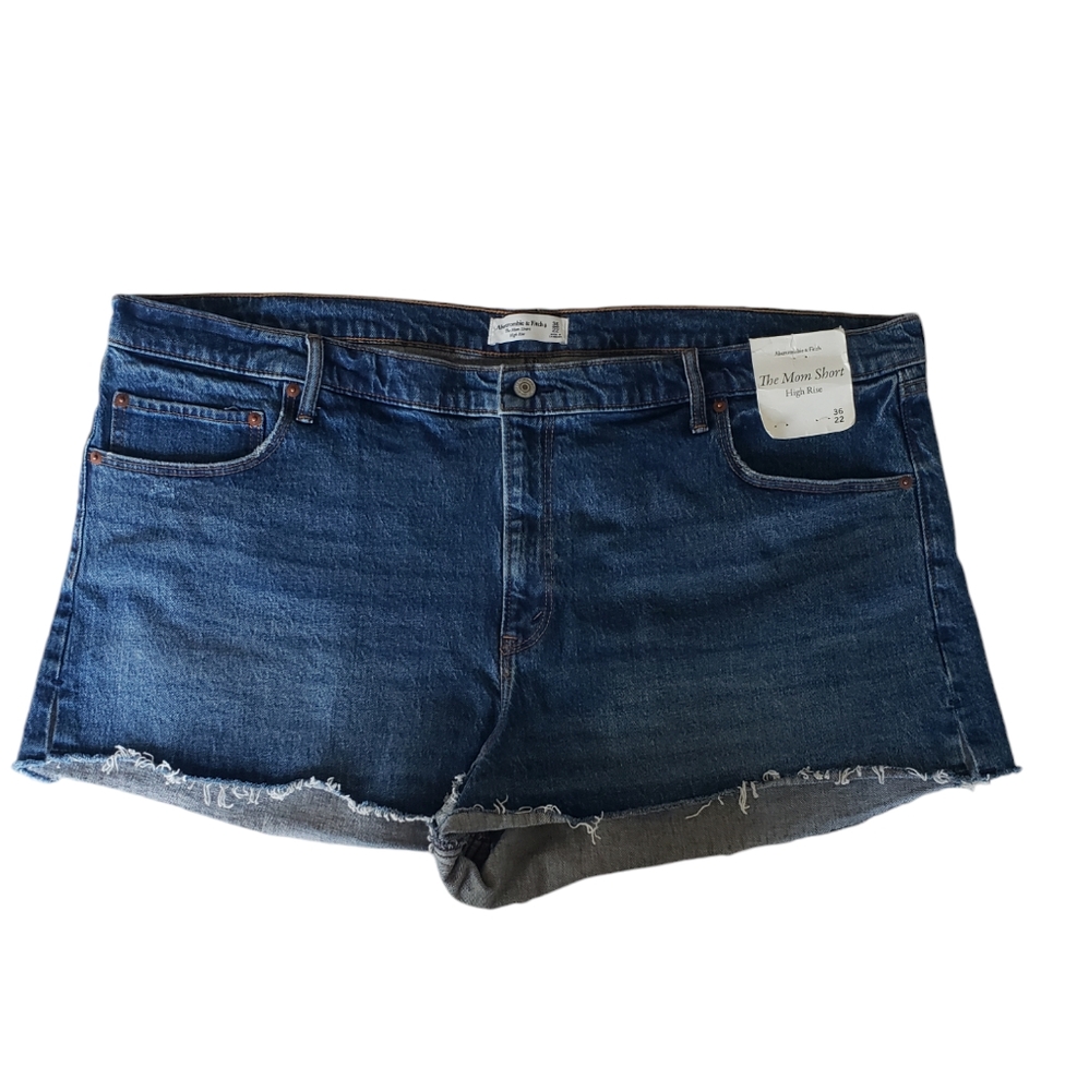 Abercrombie & Fitch Jean Shorts. Mom Short. High Rise. 36/22. Size 22.